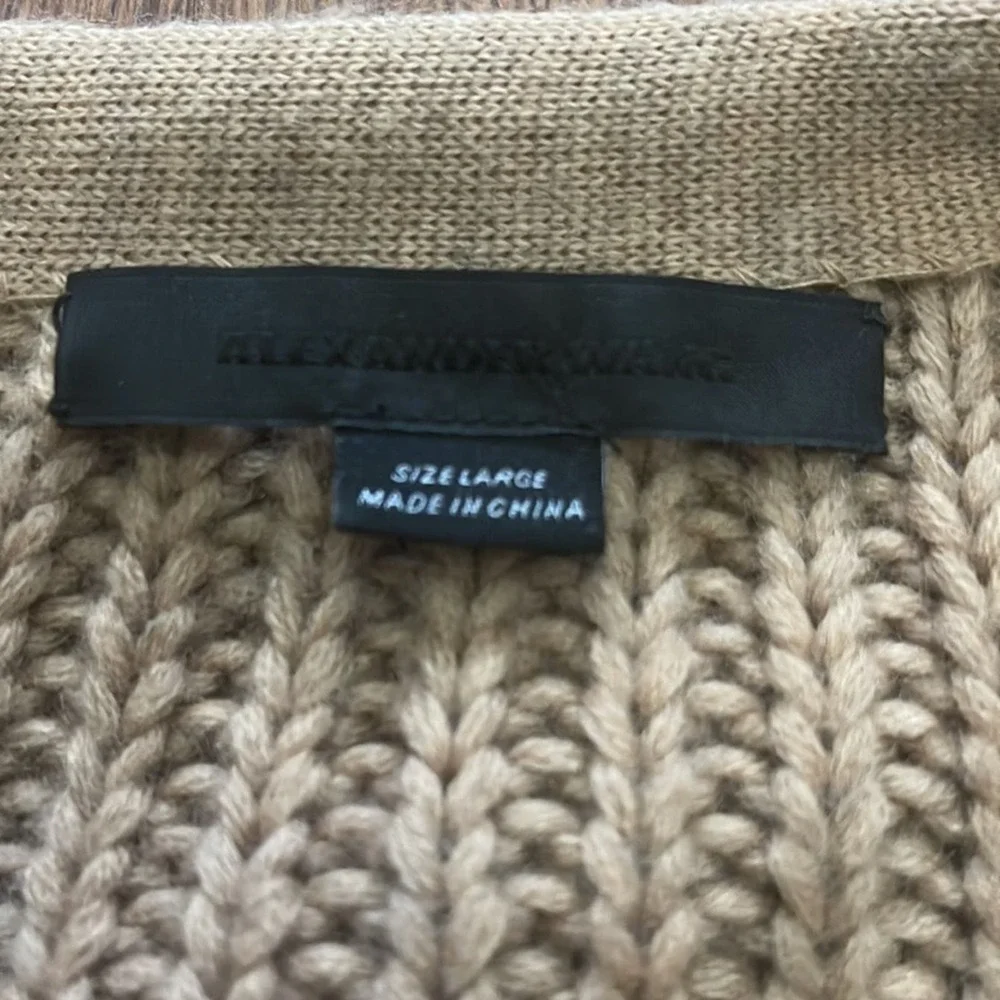 Alexander Wang Chunky Balloon Puffy Sleeve Oversized Wool Cardigan - Picture 3 of 7